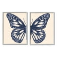 thumbnail image 3 of Stupell Industries Intricate Butterfly Wings Detail Bold Insect Drawing Graphic Art Gray Framed Art Print Wall Art, Set of 2, Design by Caroline Alfreds, 3 of 5
