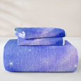 thumbnail image 5 of jejeloiu Blue Purple Galaxy Star Twin Quilt Set Kids,Dreamy Magical Sky Pattern Twin Coverlet Set For Girls,2pcs, 5 of 7