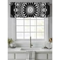 thumbnail image 4 of Abstract Art Valances for Windows Black Ethnic Simple Line Theme Rod Pocket Curtains Valance Short Window Treatment Drapes for Living Room, Bedroom Bathroom 60"&nbsp;W x 18" L, 4 of 5