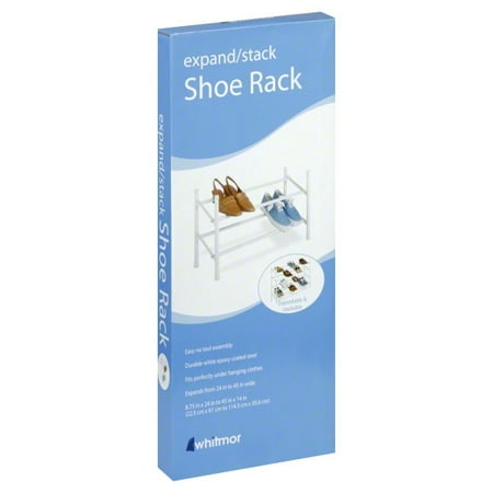 Whitmor 2-Tier Expand / Stack Shoe Rack White