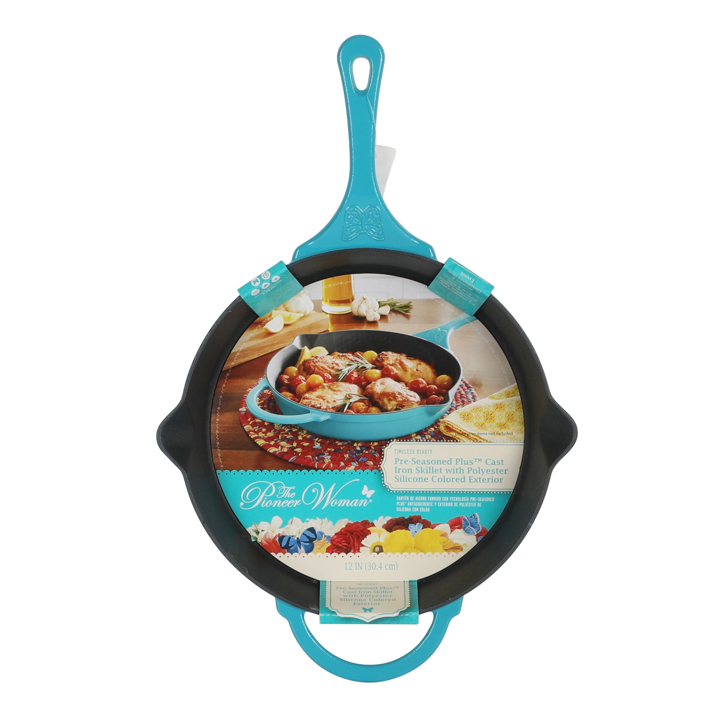 The Pioneer Woman 12-Inch Round Nonstick Interior Cast Iron Fry Pan