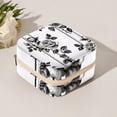 thumbnail image 5 of PhooArto Small Jewellery Box, Black White Rose Pattern Portable Travel Mini Jewelry Case for Women Leather Ring Organizer, 5 of 5