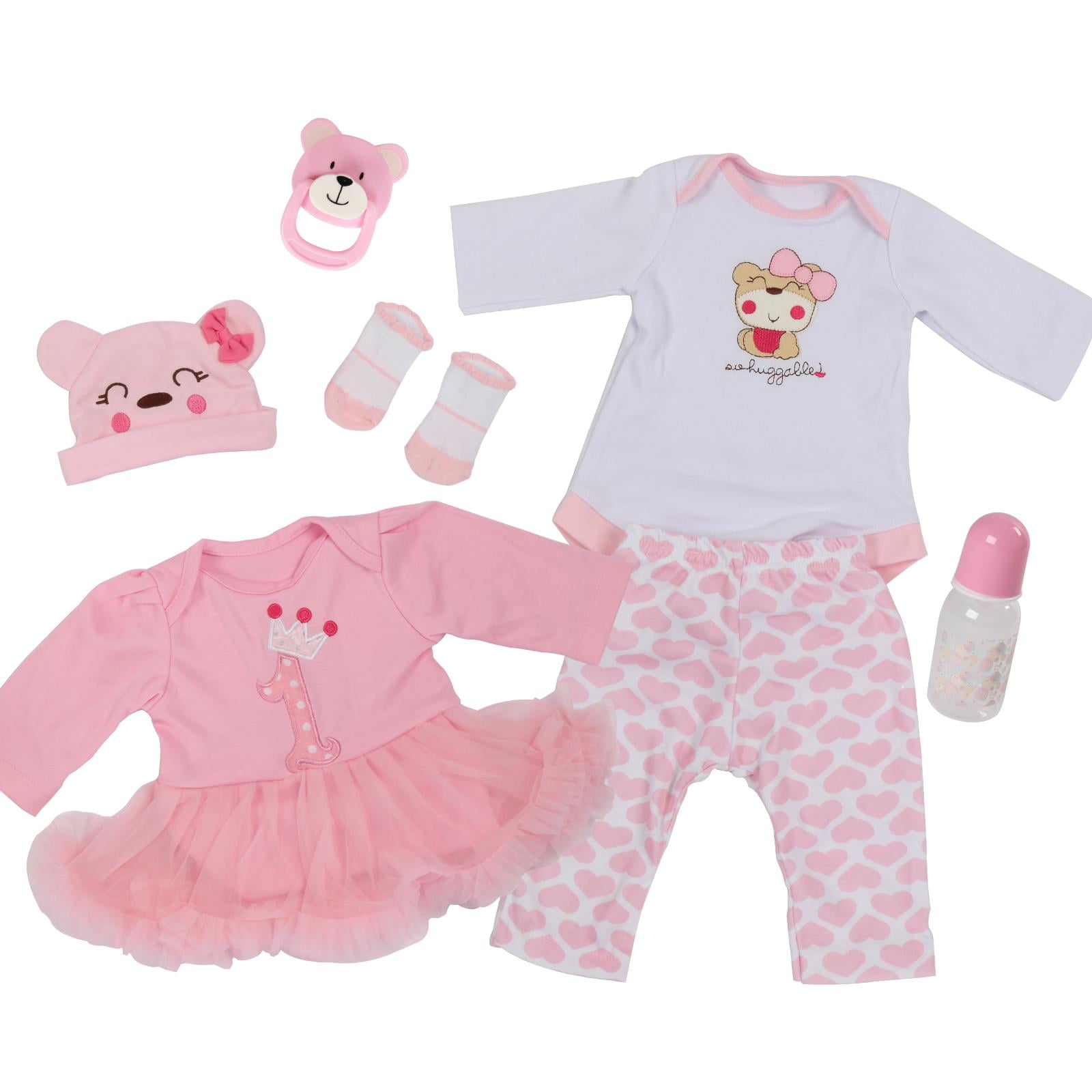 Ktaxon Reborn Baby Dolls, 22 inches Realistic Newborn Soft Vinyl Baby Dolls Toy for Kids Age 3+(Cloth Body)