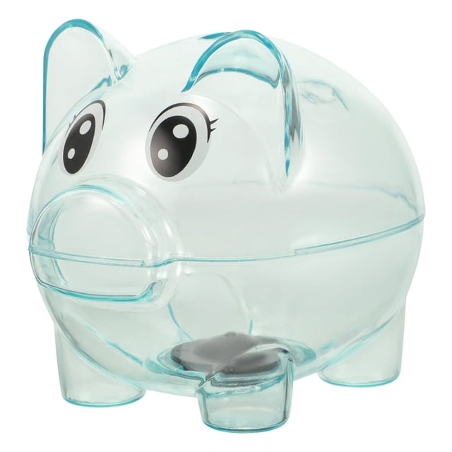 HAOAN Cute Piggy Bank Cartoon Coin Box for Kids & Adults (Blue)