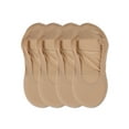 thumbnail image 6 of MeMoi 4 Pairs Women's Cushioned Fine Edge No-Show Sock Liner - Womens - Female, One Size, Brown-Tan-Black, 6 of 11
