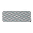 thumbnail image 1 of Checkered Computer Mouse Pad, Traditional Pattern with Crosswise Dense Lines Plaid Inspired, Rectangle Non-Slip Rubber Mousepad Large, 31" x 12" Gaming Size, Grey Pale Blue Pale Pink, by Ambesonne, 1 of 2