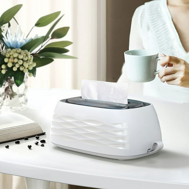 Birdeem Tissue Box Holder,Wall Mounted Or Desktop Paper Holder with Spring,Multifunctional Adhesive Tissue Dispenser for Living Room,Bathroom,Kitchen