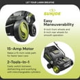 thumbnail image 4 of Sun Joe 15" Electric Dethatcher Scarifier with Removeable 13.2 Gallon Bag, 15 Amp, AJ808E, 4 of 10
