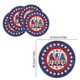 thumbnail image 3 of 4 Pcs 4th of July Patriotic Round Placemats,Independence Day Heat Resistant Vintage Gnome & Star Table Mats for Kitchen,Dining,Home Decor, 3 of 6
