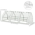 thumbnail image 3 of Outsunny 9' x 3' x 3' Portable Tunnel Greenhouse with Zipper Doors White, 3 of 10
