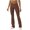Brown, variant on REALiKUN Womens Butterluxe Crossover Flare Leggings High Waist Yoga Pants with Pockets V Cross Bootcut Casual Lounge