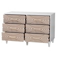 thumbnail image 2 of Baxton Studio Louetta White Carved Contrasting 6 Drawer Dresser, 2 of 10