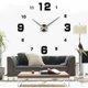 thumbnail image 1 of Reloj de pared DIY, reloj de pared grande silencioso moderno DIY, pegatina 3D, regalo de decoración para el hogar y la oficina (tamaño 90 cm1,8 m, tamaño autoajustable) (negro) esquí esquí Gafas de esquí, 1 of 5