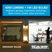 Bell+Howell TRIBURST High Intensity Lighting with 144 LED Bulb, Multi-Directional Triple Panel Light for Indoor and Outdoor, As Seen on TV
