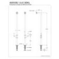 thumbnail image 5 of Kingston Brass AE810S8DKL Concord Freestanding Tub Supply Line, Brushed Nickel, 5 of 5