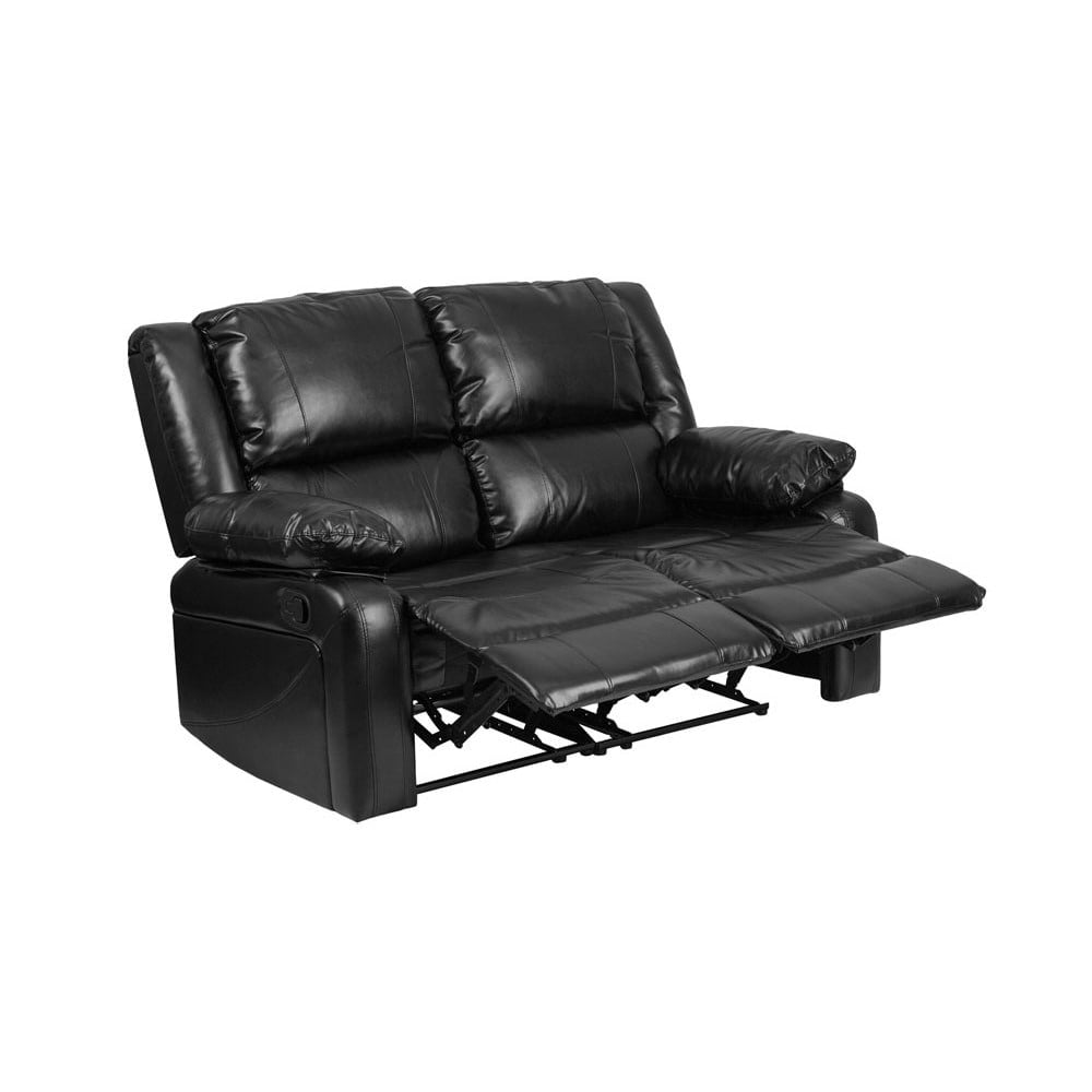 Offex Contemporary Design Harmony Series Reclining Black Leather