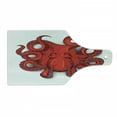thumbnail image 1 of Octopus Cutting Board, Kraken Animal Shadow Tropical Seafood Marine Tentacle Simple Design Art Print, Decorative Tempered Glass Cutting and Serving Board, Wine Bottle Shape, Red, by Ambesonne, 1 of 1