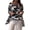 Black, variant on Women Asymmetrical Print Chiffon Blouse Batwing Sleeve Crew Neck Top Casaul Loose Tops Summer
