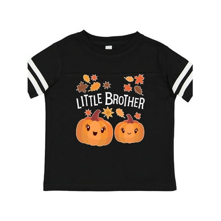 

Inktastic Little Brother Pumpkins with Fall Leaves Gift Toddler Boy Girl T-Shirt