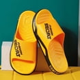 thumbnail image 2 of Mens Slippers,Men Slide Slippers Breathable Comfort Design for Summer Beach Bathroom Casual Wear,Slippers for Men,Yellow,6, 2 of 4