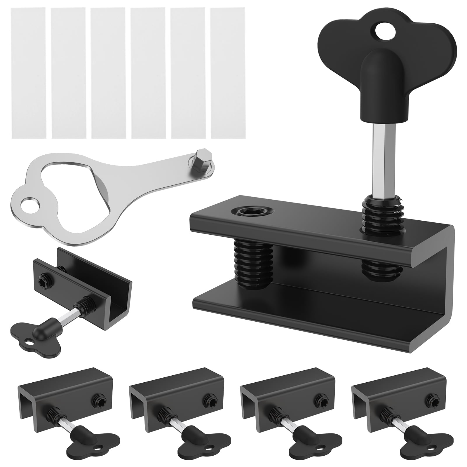 Adifare 4 Set Window Lock,Aluminium Alloy Window Stopper ChildProof