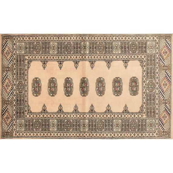 Ahgly Company Machine Washable Indoor Rectangle Traditional Brown Area Rugs, 2' x 3'