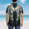 thumbnail image 6 of Goofa Floral Angelic White Wings Hawaiian Shirt for Men, Unisex Summer Beach Casual Short Sleeve Button Down Shirts,Aloha Tropical Floral print shirt-X-Large, 6 of 9