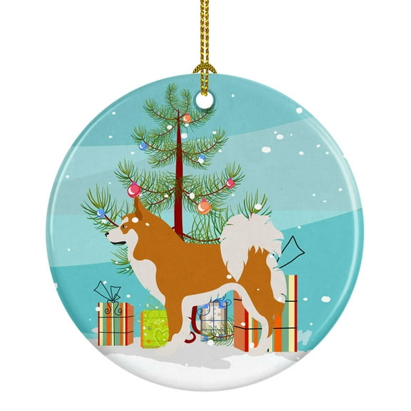 Icelandic Sheepdog Christmas Ceramic Ornament