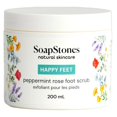 thumbnail image 1 of Soapstones Happy Feet Exfoliante para pies con menta y rosa, 6.8 fl oz, exfoliante de piel para cuerpo y pies con sal del Mar Muerto y aceite de cártamo, refrescante aroma a menta y rosa para una piel, 1 of 5
