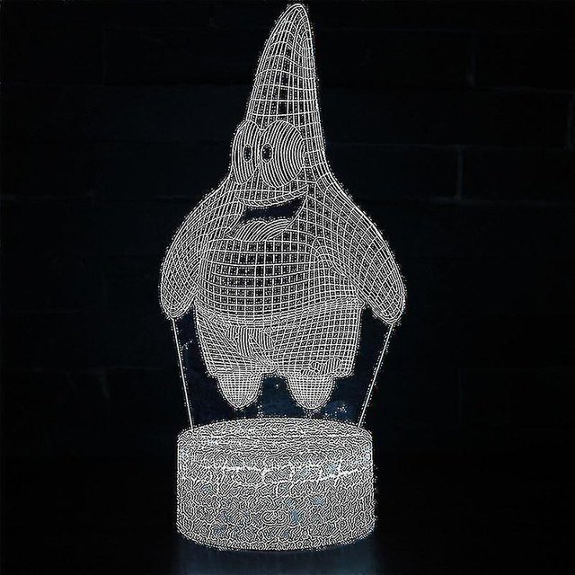 Lámpara creativa 3d 7 colores Cambio óptico Luz táctil Usb y control remoto-- BmatwkZeng Bmatwe Jersey