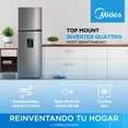 thumbnail image 3 of Refrigerador Top Mount Midea Inverter Quattro Bru Steel 10 Pies Cúbicos, 3 of 4