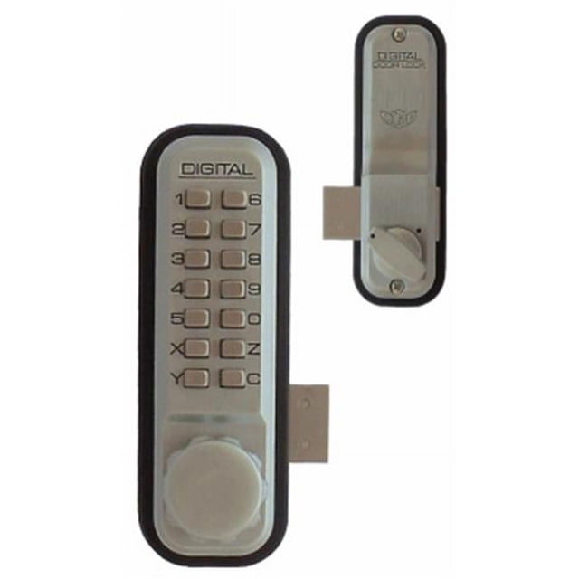 Lockey 2200-WH-KO Mechanical Keyless Surface Rim Mount Slide Deadbolt With Key Override - White