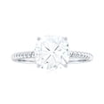 thumbnail image 4 of Rosec Jewels Certified Moissanite Cushion Cut Engagement Ring 3 Carat - Moissanite Solitaire Ring - 8 mm - D-VS1 Grade, 18K White Gold, US 10.50, 4 of 8