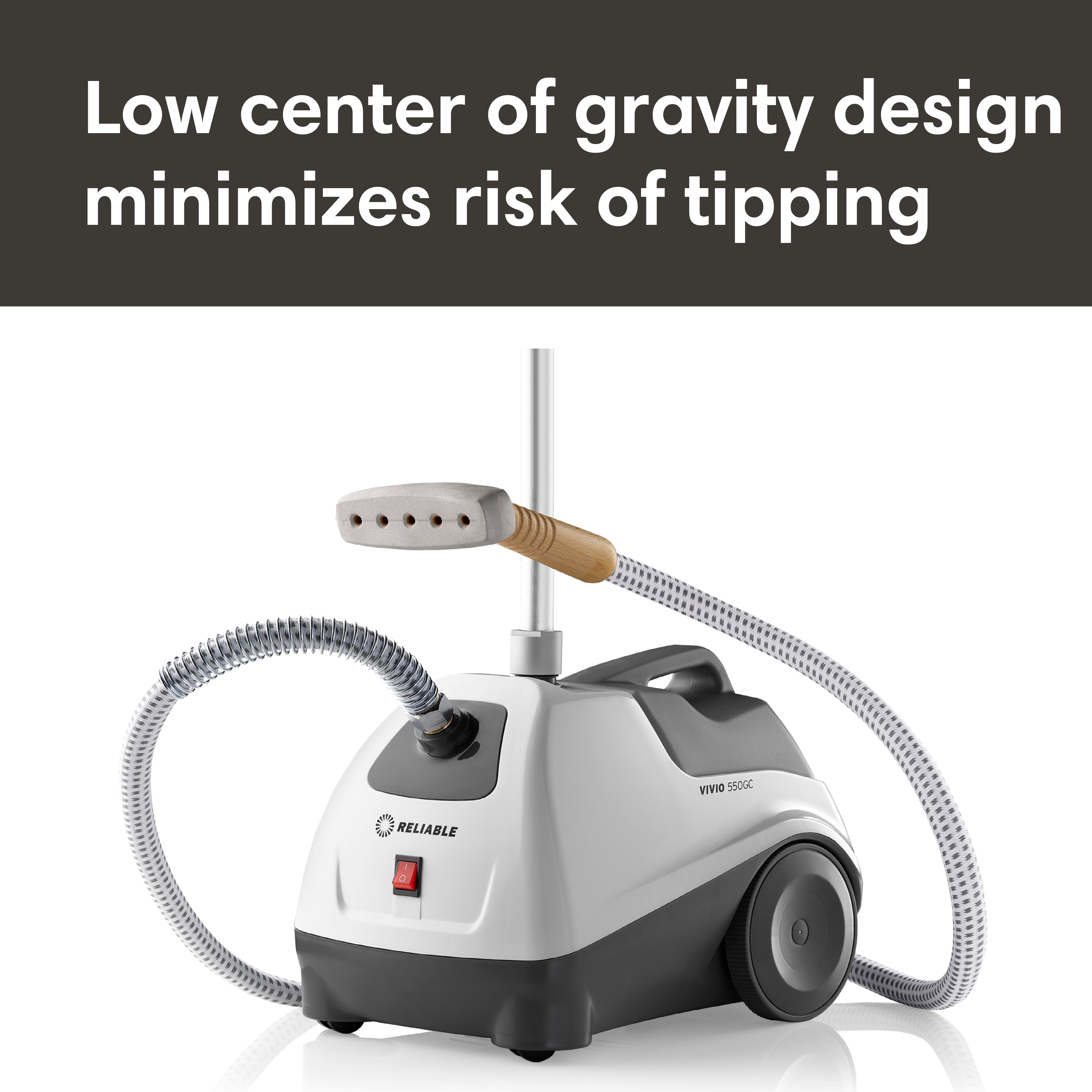 Reliable Vivio 550GC Garment Steamer with Metal Head, Silver