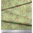 thumbnail image 2 of Soimoi Rayon Fabric Banana & Monkey Kids Fabric Prints by Yard 42 Inch Wide, 2 of 3