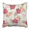 thumbnail image 1 of RYLABLUE Colorful Flower Beautiful Color Peony Pattern On Green Floral Rose Beauty Summer Pillowcase Cover 18x18 inch, 1 of 1