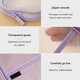 thumbnail image 4 of KAIYANG Estuche para lápices y bolígrafos de malla con cremallera, transparente, para maquillaje, color morado, 4 of 5