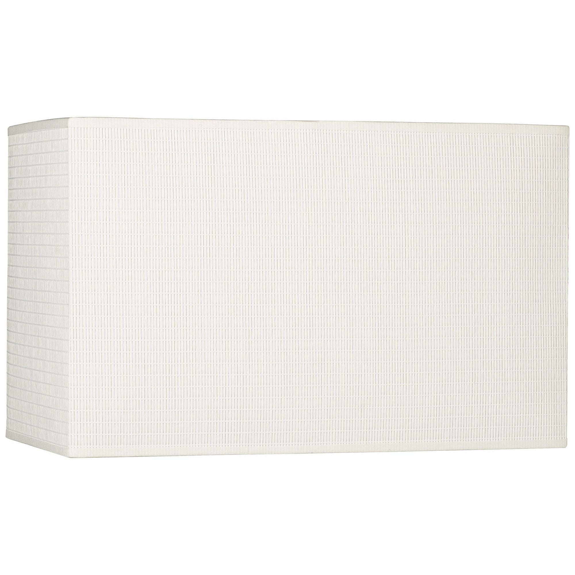 Off-White Medium Rectangular Paper Lamp Shade 16" Wide x 8" Deep x 10" High 