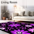 thumbnail image 2 of ODIKA 3x5 Machine Washable Non-Slip Area Rug, Abstract Boho Flora with Stylized Motif Arrangement Ultra Soft Rug, None, 551252, 2 of 7