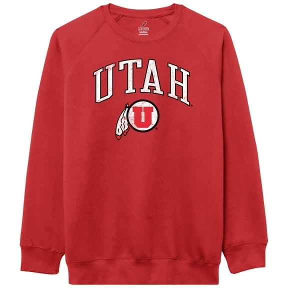 Men's-League Collegiate Wear  Red Utah Utes Essentials 2.0 Pullover Sweatshirt