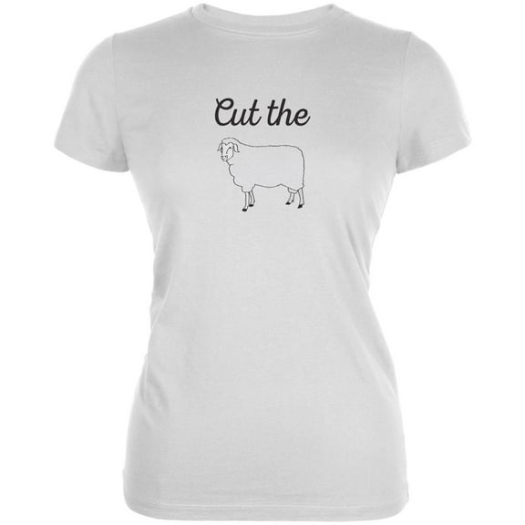 Cut the Sheep White Juniors Soft T-Shirt - 2X-Large