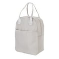 thumbnail image 3 of Mainstays Washed Stone Reusable Round Top Polyester Lunch Bag with Zippered Main Compartment, 3 of 5
