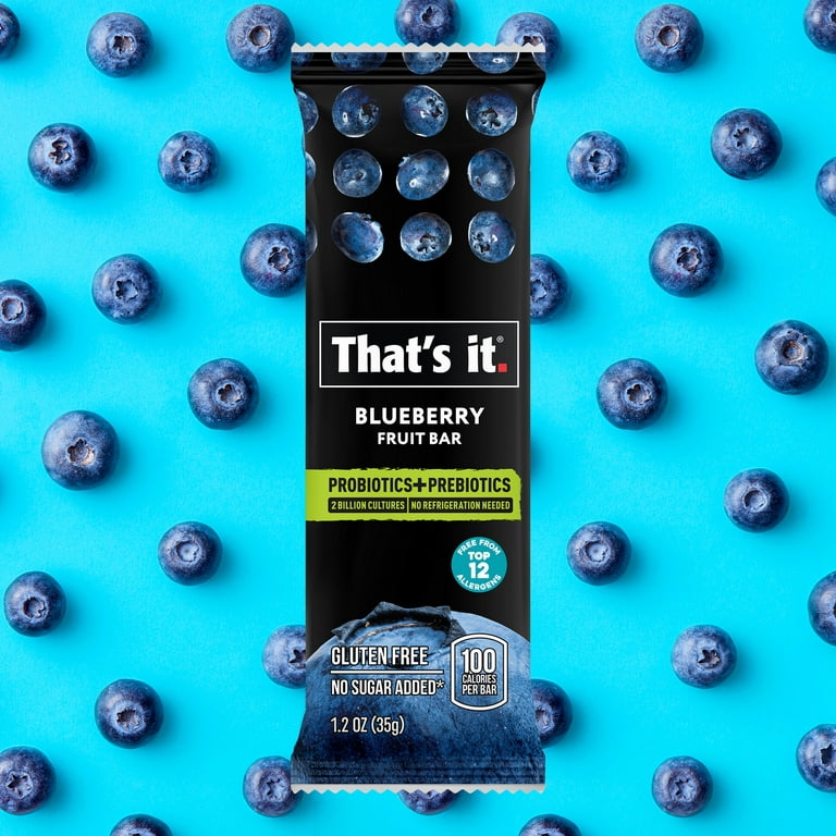 That's It Gluten-Free Probiotic Blueberry Fruit Snacks, 1.2 oz, 4 Count