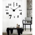 thumbnail image 4 of reloj murale bricolage reloj murale 3d moderne pour cadeaux de dcoration de office domicile (negro), 4 of 4