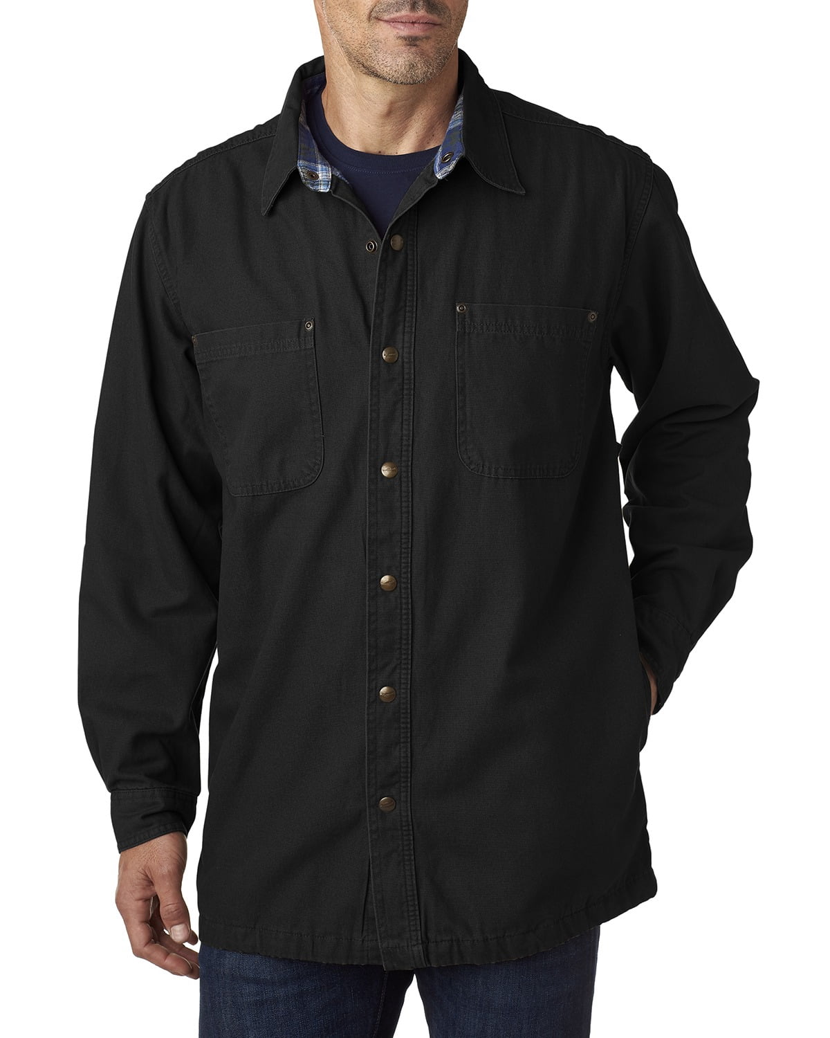 backpacker men's canvas shirt jacket with flannel lining