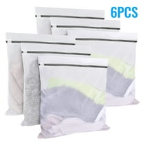 6 Pcs Large Mesh Laundry Bags, Fine Mesh Wash Bags Protect Clothes with Zipper, 22'' x 22''
