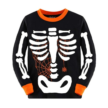 Toddler Boys Pajamas Skeleton PJs Glow in The Dark Sleepwear Pant Sets Kids Jammies | Walmart Canada