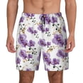 thumbnail image 2 of Goofa Orchids Flowers Printed Men's Swim Trunks Board Shorts Quick Dry Mens Swimming Trunks with Compression Liner,Breathable Fit Hawaii Beach Shorts-Large, 2 of 9