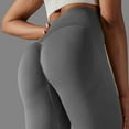 thumbnail image 7 of VSSSJ Womens Yoga Leggings Tummy Control Skinny Super Soft Solid Color Gym Workout Trousers Running Cycling High Waist Hip Lifting Stretchy Tight Pants Gray S, 7 of 7