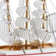 thumbnail image 3 of Wooden Sailboat Model Wood Ship Model Decoration Theme Gift, 3 of 9